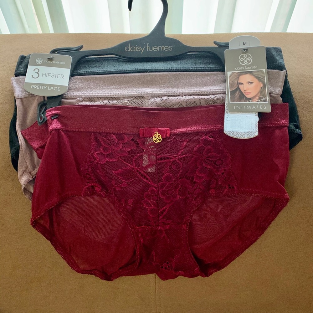 NWT Daisy Fuentes Medium Lace Hipster Underwear